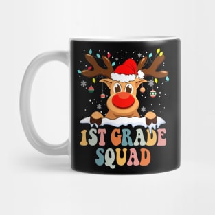 Reindeer 1st Grade Teacher Squad Christmas Back To School Mug